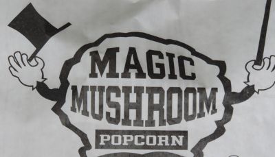 B.K. Heuermann's Magic Mushroom Popcorn bag